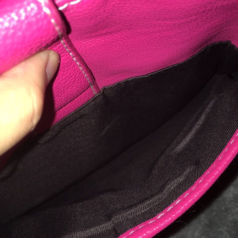 NWOT Pink Leather Crossbody - Picture 6 of 8